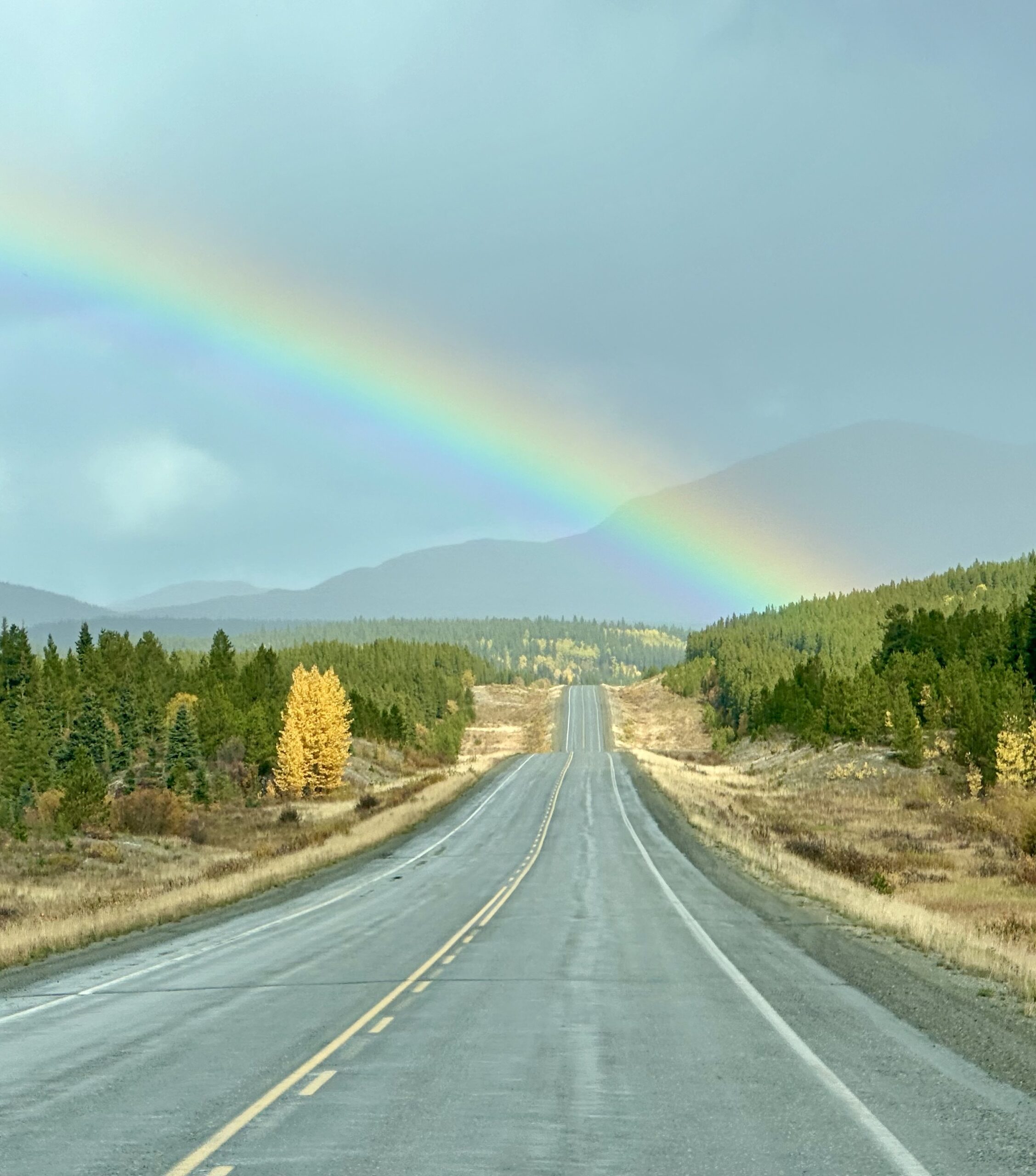 Rainbow on the way to Teslin